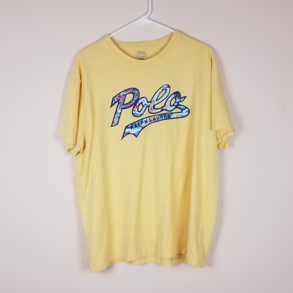 Polo Ralph Lauren Classic Fit Yellow Hula Girl Logo T-Shirt